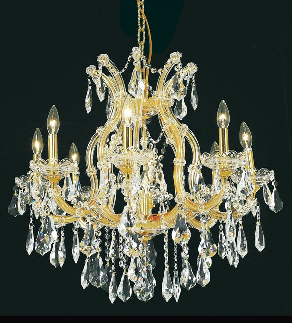Elegant Lighting - 2801D26G/RC - Nine Light Chandelier - Maria Theresa - Gold from Lighting & Bulbs Unlimited in Charlotte, NC