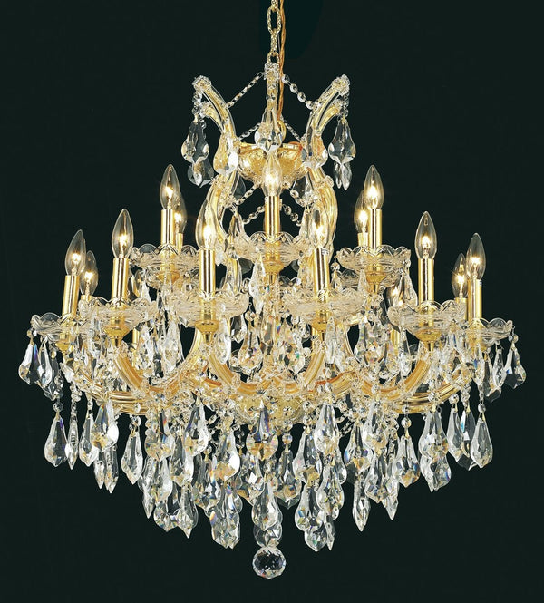 Elegant Lighting - 2801D30G/RC - 19 light Chandelier - Maria Theresa - Gold from Lighting & Bulbs Unlimited in Charlotte, NC