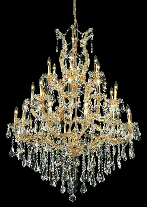 Elegant Lighting - 2801D38G/RC - 28 Light Chandelier - Maria Theresa - Gold from Lighting & Bulbs Unlimited in Charlotte, NC