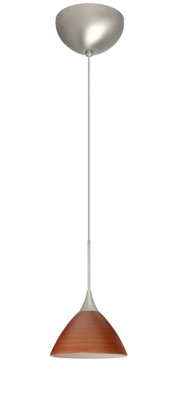 Besa - 1XC-1743CH-LED-SN - One Light Pendant - Domi - Satin Nickel from Lighting & Bulbs Unlimited in Charlotte, NC