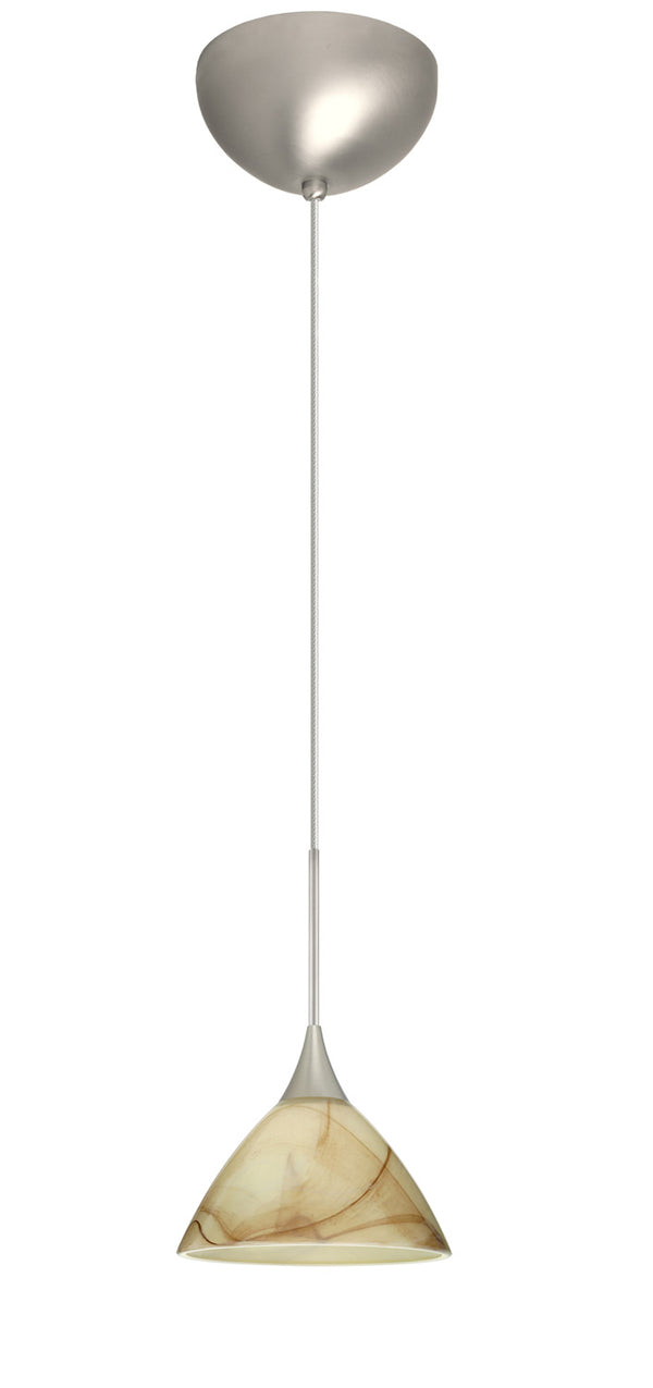 Besa - 1XC-174383-LED-SN - One Light Pendant - Domi - Satin Nickel from Lighting & Bulbs Unlimited in Charlotte, NC
