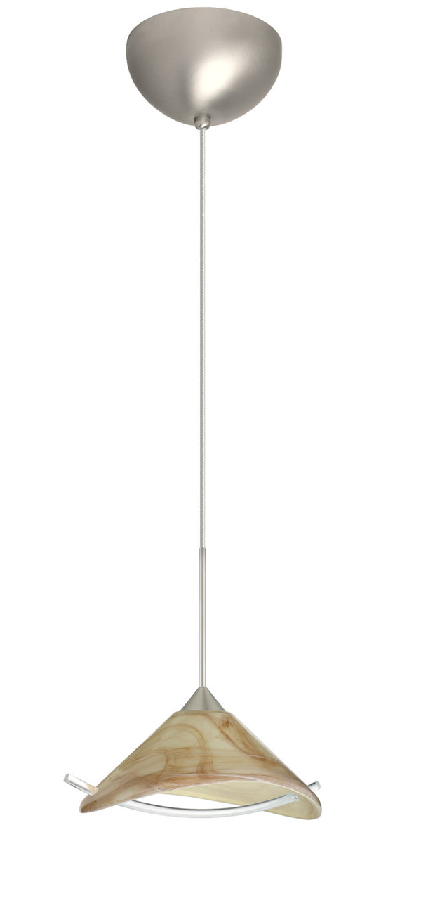 Besa - 1XC-181305-LED-SN - One Light Pendant - Hoppi - Satin Nickel from Lighting & Bulbs Unlimited in Charlotte, NC