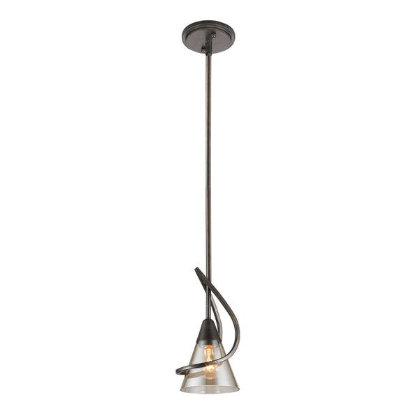 One Light Mini Pendant from the Olympia Collection in Burnt Sienna Finish by Golden