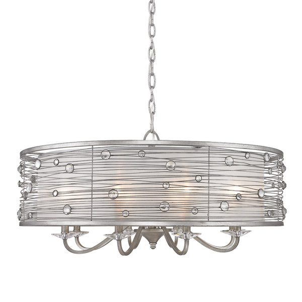 Golden - 1993-8 PS - Eight Light Chandelier - Joia - Peruvian Silver from Lighting & Bulbs Unlimited in Charlotte, NC