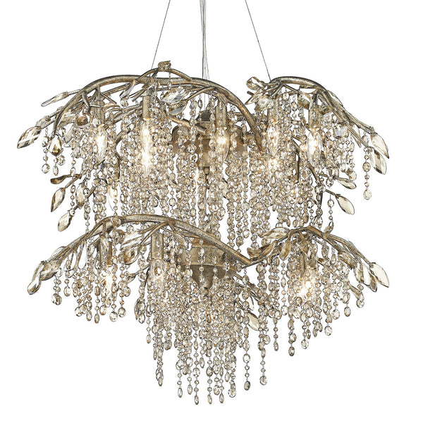 18 Light Chandelier from the Autumn Twilight MG Collection in Mystic Gold Finish by Golden