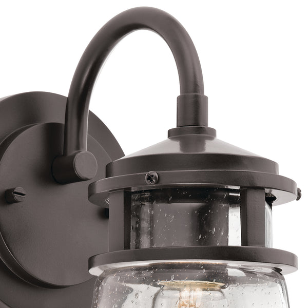 One Light Outdoor Wall Mount from the Lyndon Collection in Architectural Bronze Finish by Kichler