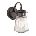 One Light Outdoor Wall Mount from the Lyndon Collection in Architectural Bronze Finish by Kichler