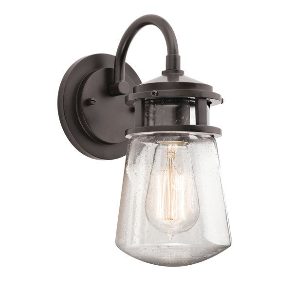 One Light Outdoor Wall Mount from the Lyndon Collection in Architectural Bronze Finish by Kichler