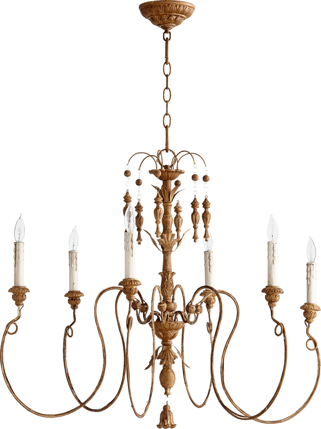 Quorum - 6006-6-94 - Six Light Chandelier - Salento - French Umber from Lighting & Bulbs Unlimited in Charlotte, NC
