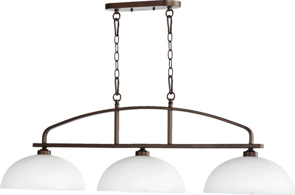 Quorum - 6660-3-86 - Three Light Island Pendant - Reyes - Oiled Bronze from Lighting & Bulbs Unlimited in Charlotte, NC