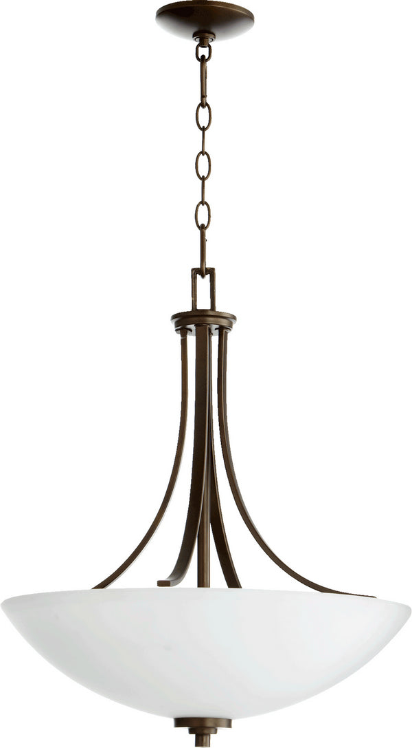 Quorum - 8060-4-86 - Four Light Pendant - Reyes - Oiled Bronze from Lighting & Bulbs Unlimited in Charlotte, NC