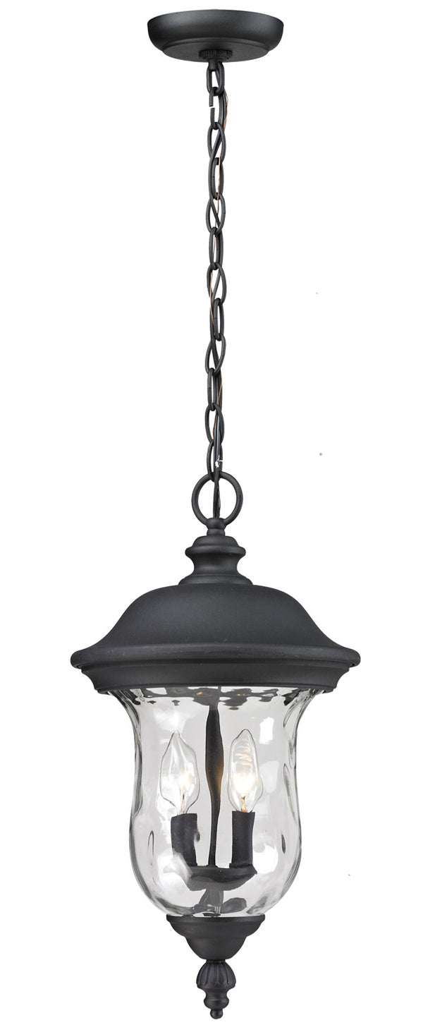 Z-Lite - 533CHM-BK - Two Light Outdoor Chain Mount Ceiling Fixture - Armstrong - Black from Lighting & Bulbs Unlimited in Charlotte, NC