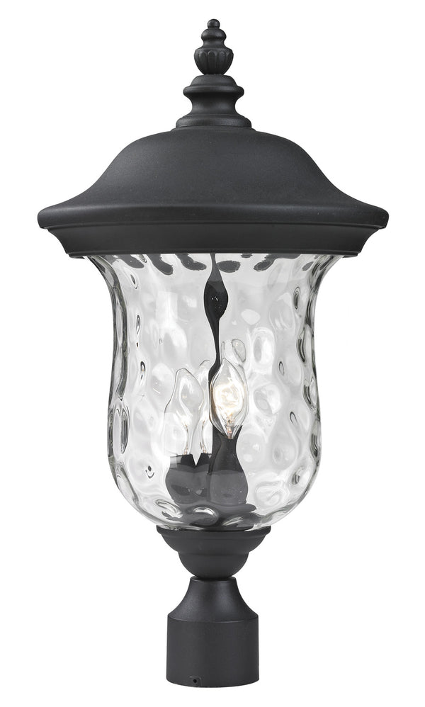 Z-Lite - 533PHB-BK - Three Light Outdoor Post Mount - Armstrong - Black from Lighting & Bulbs Unlimited in Charlotte, NC