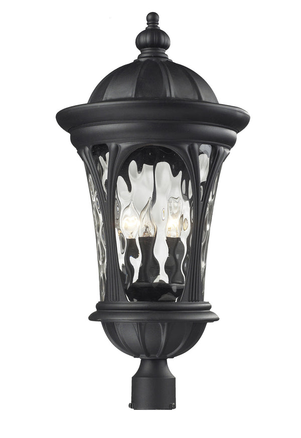 Z-Lite - 543PHB-BK - Three Light Outdoor Post Mount - Doma - Black from Lighting & Bulbs Unlimited in Charlotte, NC