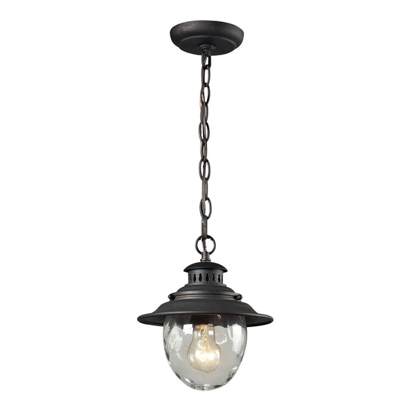 ELK Home - 45041/1 - One Light Outdoor Pendant - Searsport - Weathered Charcoal from Lighting & Bulbs Unlimited in Charlotte, NC