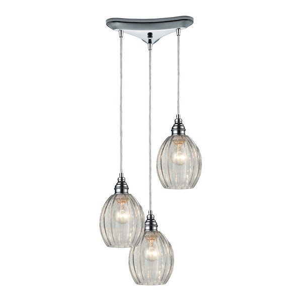 ELK Home - 46017/3 - Three Light Pendant - Danica - Polished Chrome from Lighting & Bulbs Unlimited in Charlotte, NC