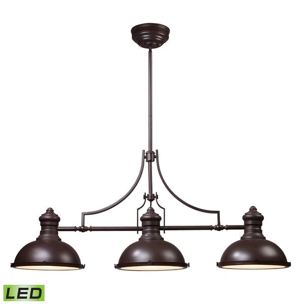 ELK Home - 66135-3-LED - LED Linear Chandelier - Chadwick - Oiled Bronze from Lighting & Bulbs Unlimited in Charlotte, NC