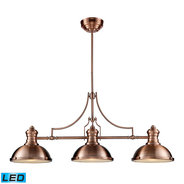 ELK Home - 66145-3-LED - LED Linear Chandelier - Chadwick - Antique Copper from Lighting & Bulbs Unlimited in Charlotte, NC