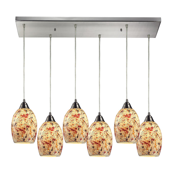 ELK Home - 73011-6RC - Six Light Pendant - Avalon - Satin Nickel from Lighting & Bulbs Unlimited in Charlotte, NC