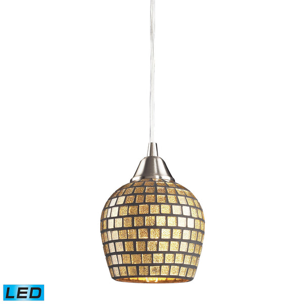 ELK Home - 528-1GLD-LED - LED Mini Pendant - Fusion - Satin Nickel from Lighting & Bulbs Unlimited in Charlotte, NC