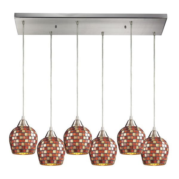 ELK Home - 528-6RC-MLT - Six Light Pendant - Fusion - Satin Nickel from Lighting & Bulbs Unlimited in Charlotte, NC