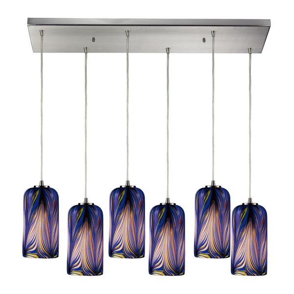 ELK Home - 544-6RC-MO - Six Light Pendant - Molten - Satin Nickel from Lighting & Bulbs Unlimited in Charlotte, NC