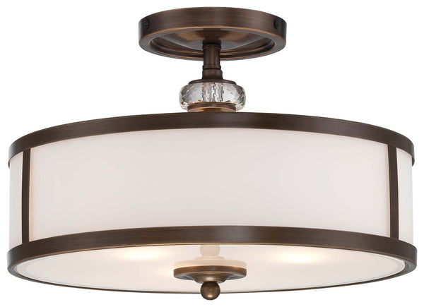 Minka-Lavery - 4942-570 - Three Light Semi Flush Mount - Thorndale - Dark Noble Bronze from Lighting & Bulbs Unlimited in Charlotte, NC