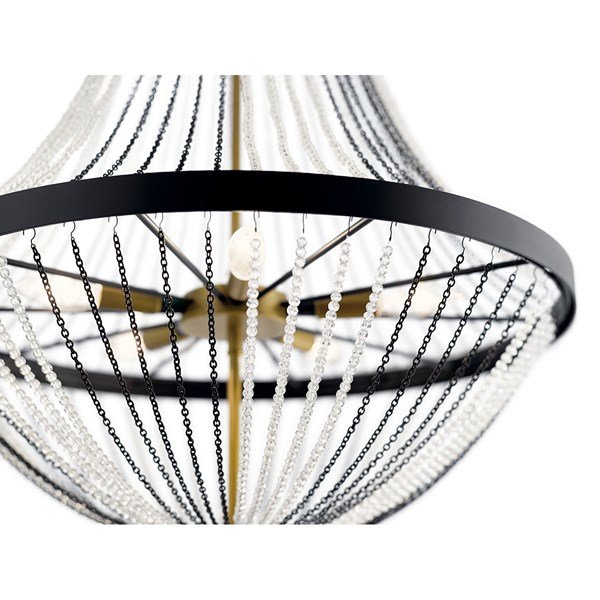 Five Light Chandelier from the Alexia Collection in Textured Black Finish by Kichler (Clearance Display, Final Sale)