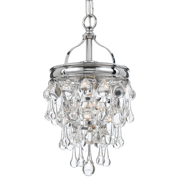 Crystorama - 131-CH - One Light Mini Chandelier - Calypso - Polished Chrome from Lighting & Bulbs Unlimited in Charlotte, NC