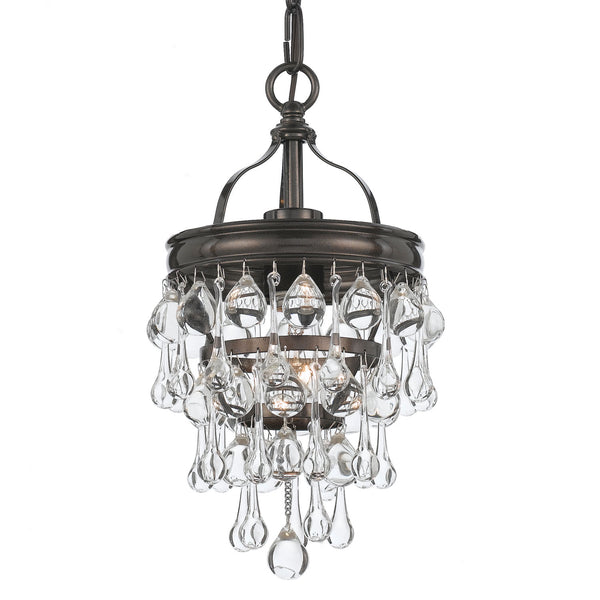 Crystorama - 131-VZ - One Light Mini Chandelier - Calypso - Vibrant Bronze from Lighting & Bulbs Unlimited in Charlotte, NC