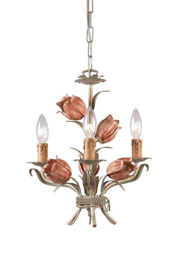 Crystorama - 4803-SR - Three Light Mini Chandelier - Southport - Sage Rose from Lighting & Bulbs Unlimited in Charlotte, NC