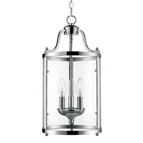 Three Light Pendant from the Payton CH Collection in Chrome Finish by Golden