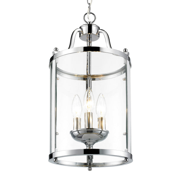 Three Light Pendant from the Payton CH Collection in Chrome Finish by Golden