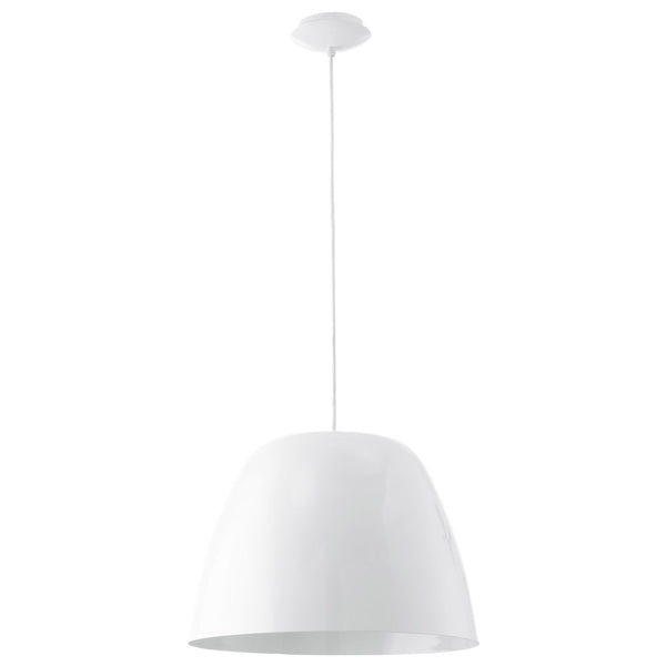 Eglo USA - 92719A - One Light Pendant - Coretto - Steel / Glossy White from Lighting & Bulbs Unlimited in Charlotte, NC