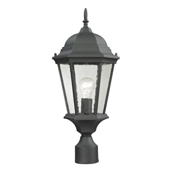ELK Home - 8101EP/65 - One Light Outdoor Post Mount - Temple Hill - Matte Textured Black from Lighting & Bulbs Unlimited in Charlotte, NC
