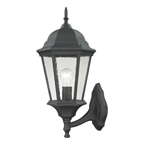 ELK Home - 8111EW/65 - One Light Outdoor Wall Sconce - Temple Hill - Matte Textured Black from Lighting & Bulbs Unlimited in Charlotte, NC