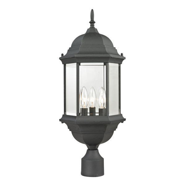 ELK Home - 8603EP/65 - Three Light Outdoor Post Mount - Spring Lake - Matte Textured Black from Lighting & Bulbs Unlimited in Charlotte, NC
