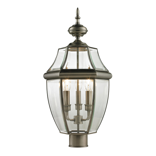 ELK Home - 8603EP/80 - Three Light Outdoor Post Mount - Ashford - Antique Nickel from Lighting & Bulbs Unlimited in Charlotte, NC