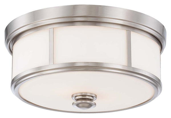 Minka-Lavery - 4365-84 - Two Light Flush Mount - Harbour Point - Brushed Nickel from Lighting & Bulbs Unlimited in Charlotte, NC