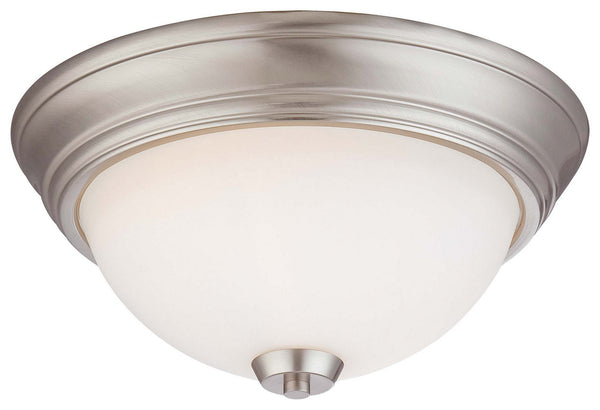 Minka-Lavery - 4960-84 - Two Light Flush Mount - Overland Park - Brushed Nickel from Lighting & Bulbs Unlimited in Charlotte, NC