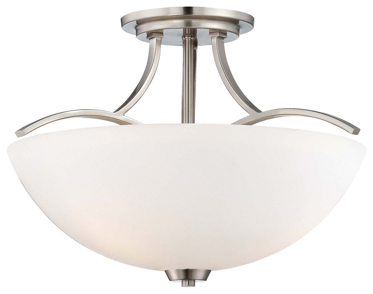 Minka-Lavery - 4962-84 - Three Light Semi Flush Mount - Overland Park - Brushed Nickel from Lighting & Bulbs Unlimited in Charlotte, NC