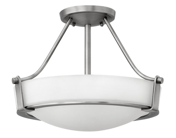 Hinkley - 3220AN-LED - LED Semi-Flush Mount - Hathaway - Antique Nickel from Lighting & Bulbs Unlimited in Charlotte, NC