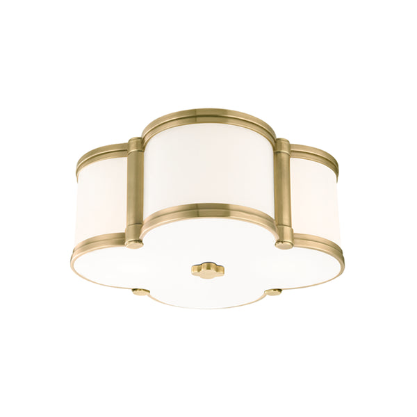 Hudson Valley - 1212-AGB - Two Light Flush Mount - Chandler - Aged Brass from Lighting & Bulbs Unlimited in Charlotte, NC