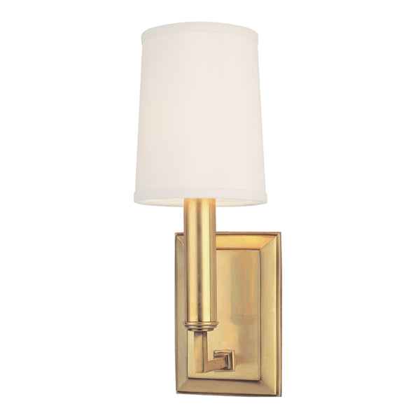 Hudson Valley - 811-AGB - One Light Wall Sconce - Clinton - Aged Brass from Lighting & Bulbs Unlimited in Charlotte, NC