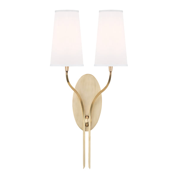 Hudson Valley - 3712-AGB-WS - Two Light Wall Sconce - Rutland - Aged Brass from Lighting & Bulbs Unlimited in Charlotte, NC