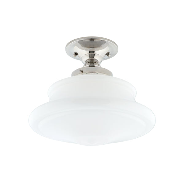 Hudson Valley - 3412F-PN - One Light Semi Flush Mount - Petersburg - Polished Nickel from Lighting & Bulbs Unlimited in Charlotte, NC