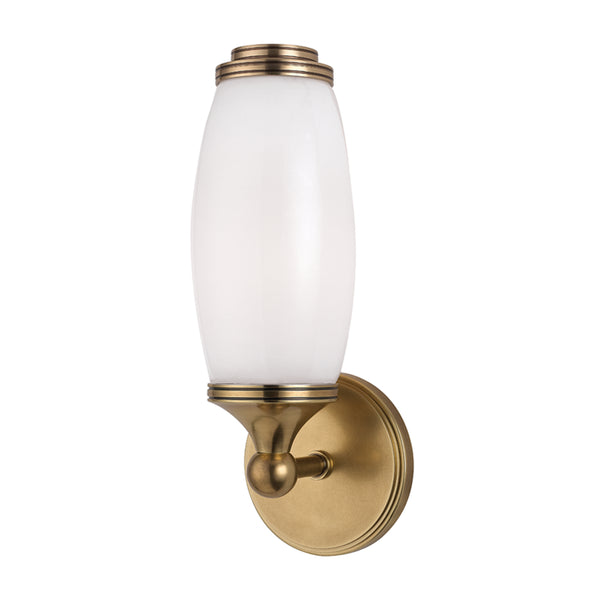 Hudson Valley - 1681-AGB - One Light Wall Sconce - Brooke - Aged Brass from Lighting & Bulbs Unlimited in Charlotte, NC