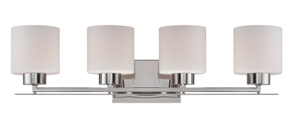 Nuvo Lighting - 60-5204 - Four Light Vanity - Parallel - Polished Nickel from Lighting & Bulbs Unlimited in Charlotte, NC