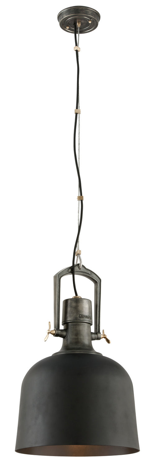 Troy Lighting - F3546 - One Light Pendant - Hangar 31 - Old Silver W Aged Brass Acc from Lighting & Bulbs Unlimited in Charlotte, NC