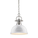Golden - 3602-L PW-WH - One Light Pendant - Duncan PW - Pewter from Lighting & Bulbs Unlimited in Charlotte, NC